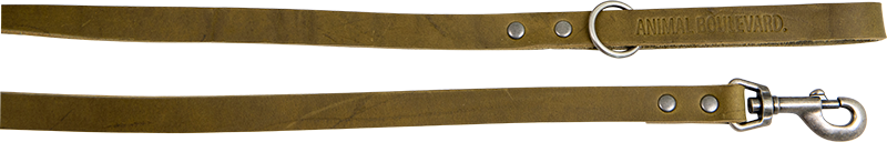 [AB30170] AB COUNTRY LEATHER HD lange Leine Olive-20mmx180cm