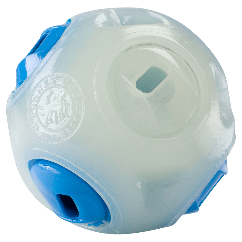 PD ORBEE-TUFF Whistle Bal Glow wit/Blauw- Ø6,5cm