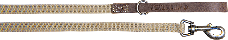 AB WAXED LEATHER WITH CANVAS Leiband Bruin/Beige-16mmx120cm