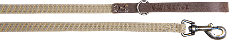 AB WAXED LEATHER WITH CANVAS Leine Braun/Beige-16mmx120cm