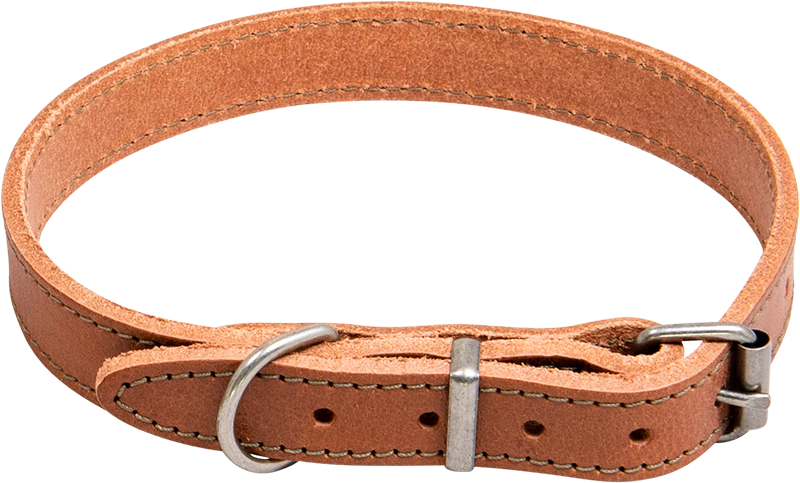 AB WAXED LEATHER Collier Cognac-16mmx25-36cm