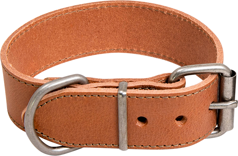 AB WAXED LEATHER Collier Cognac-35mmx30-38cm