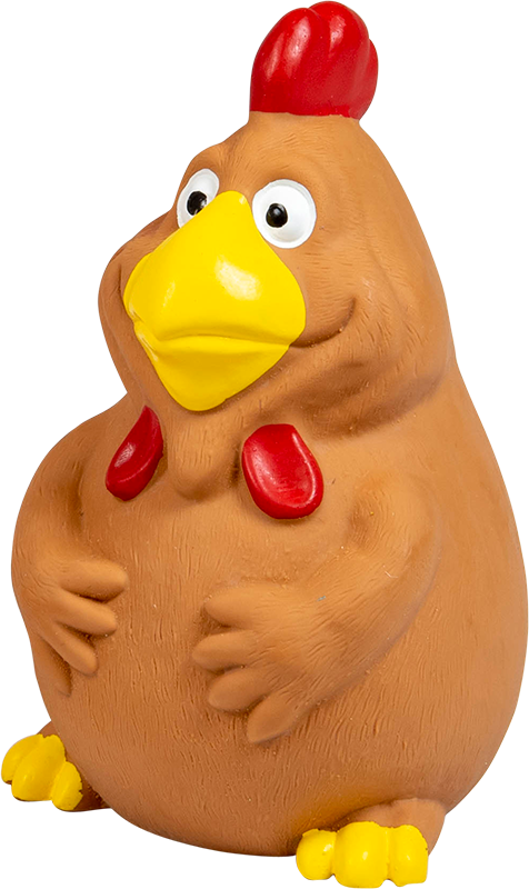 AB LATEX TOY Poulet Brun-14cm