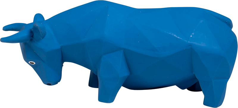 [AB50524] AB LATEX TOY Taureau Bleu-19cm
