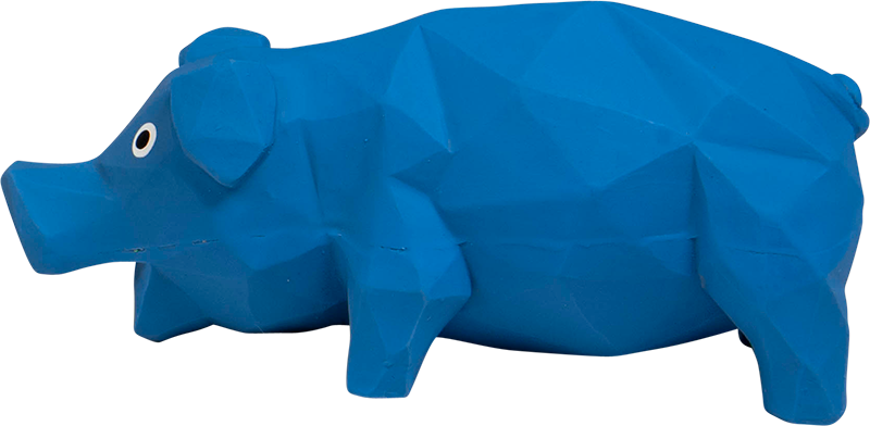 [AB50527] AB LATEX TOY Pig Blue-19cm