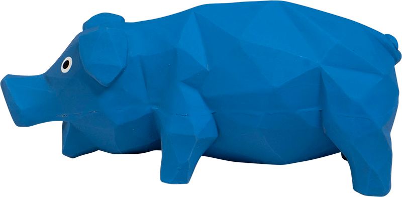 AB LATEX TOY Schwein Blau-19cm