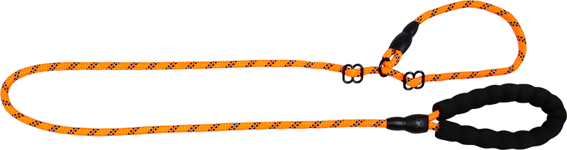 AB SAFETY Laisse martingale avec poignée EVA Orange-8mmx150cm