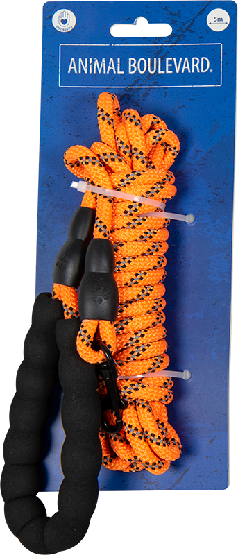 AB SAFETY Laisse à pister avec poignée EVA Orange-8mmx5m
