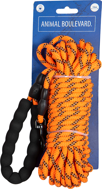 [AB32025] AB SAFETY Laisse à pister avec poignée EVA Orange-8mmx15m