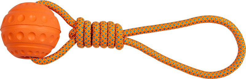 AB EVA TOY Ball with Rope Orange-32,5cm