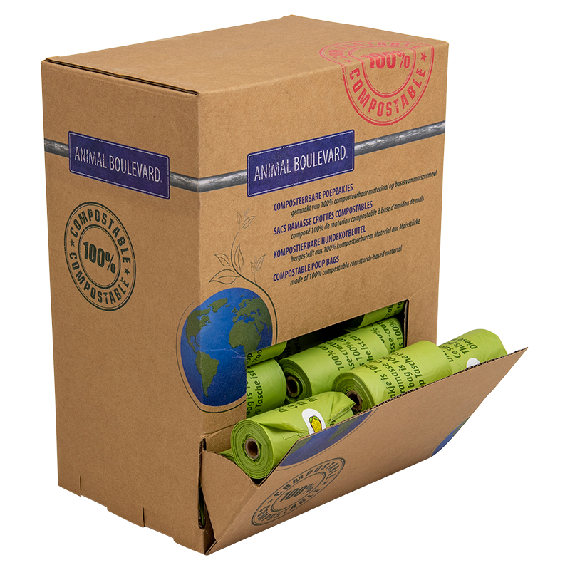 [AB60002] AB COMPOSTABLES Displaydoos 96 rolletjes (96xAB60001/EAN 5400956600029/AP 0,70/PP 1,41)