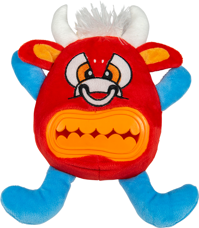 AB TREAT TOY Plush with TPR Red-23cm