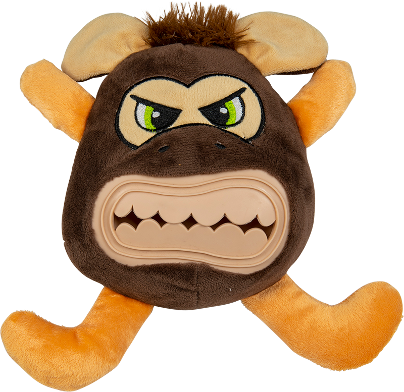AB TREAT TOY Plush with TPR Brown-23cm