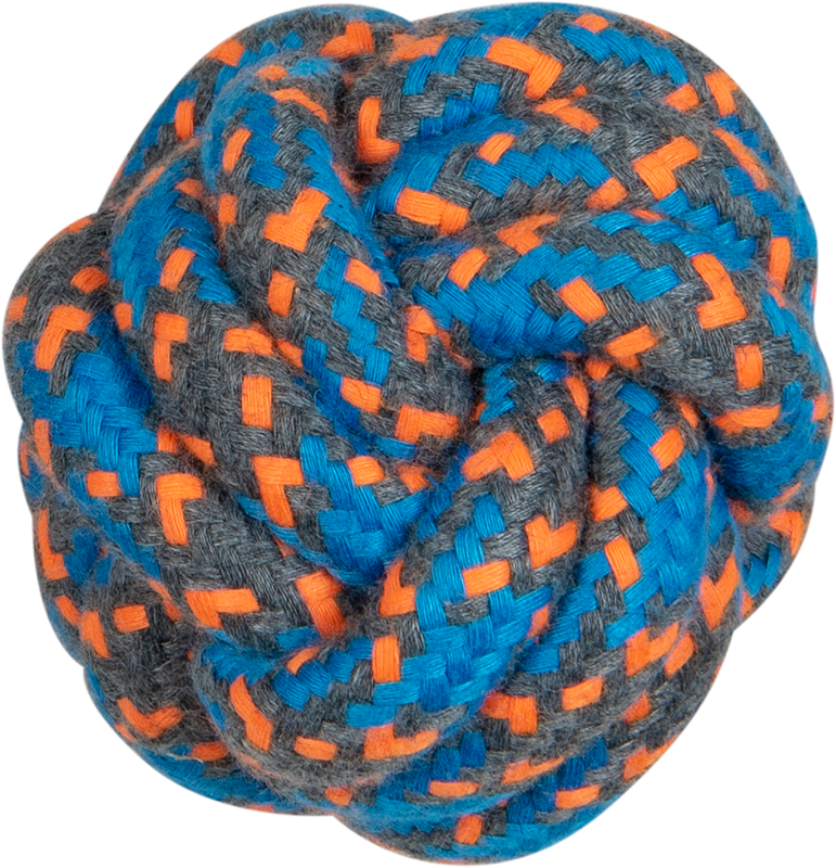 AB ROPE TOY Bal Blauw-60g Ø6cm