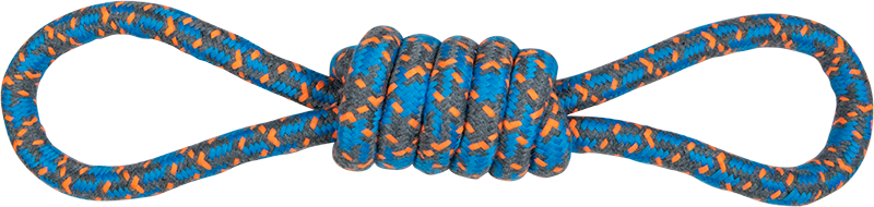 AB ROPE TOY Dubbele lus Blauw-205g 41cm