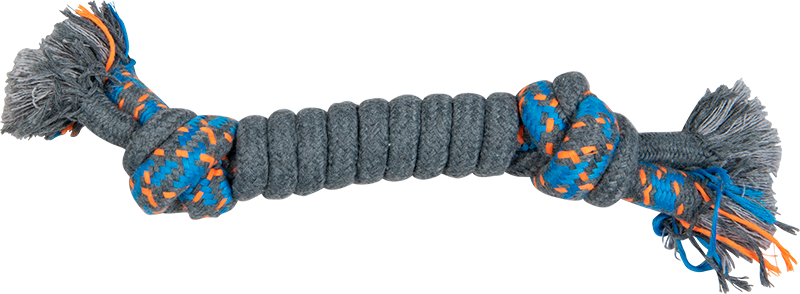 AB ROPE TOY Corde double 2 Nœuds Bleu-140g 31cm