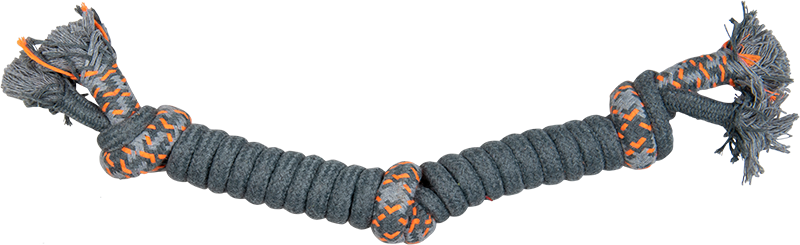 AB ROPE TOY Dubbele touw 3 Knopen Beige-220g 45cm