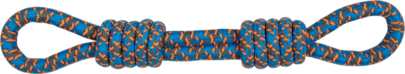 AB ROPE TOY 2 Knots with Loops Blue-300g 48cm