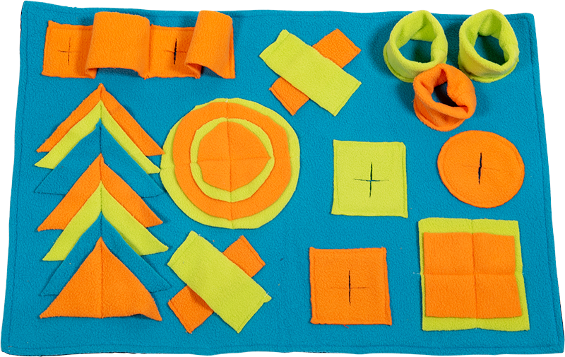 AB TREAT MAT  Blauw-Oranje-Groen-58x39cm