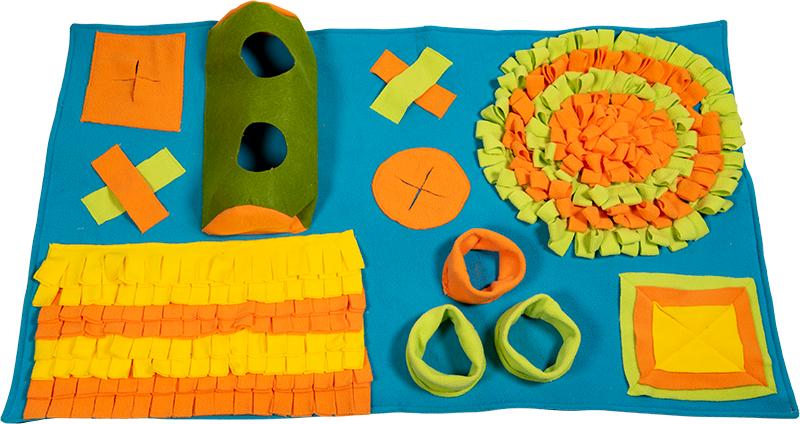 AB TREAT MAT  Blauw-Oranje-Groen-100x60cm