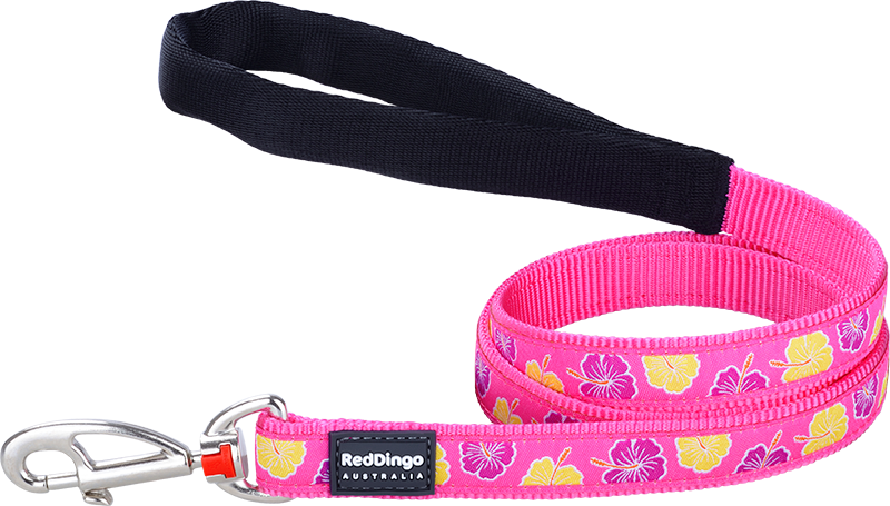 [L6-HI-HP-12] RD Leiband Hibiscus Roze-XS 12mmx1,8m