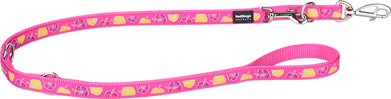 [MP-HI-HP-20] RD Laisse Multi Hibiscus Rose-M 20mmx2,0m