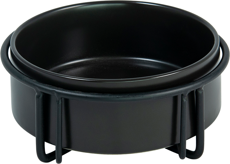 AB Ceramic Pet Bowl with metal Stand Black-850ml