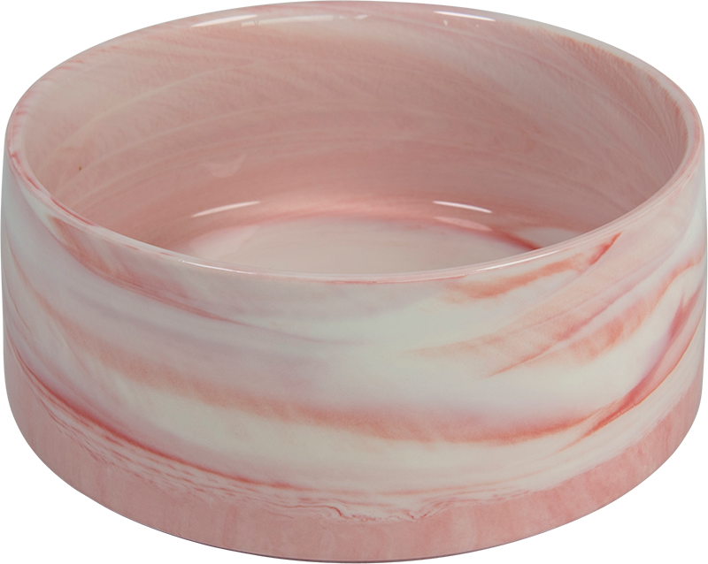 AB Ceramic Pet Bowl Marbled pink-850ml