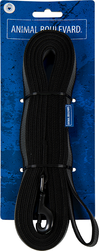 AB GRIP Laisse à Pister Noir-20mmx6m 