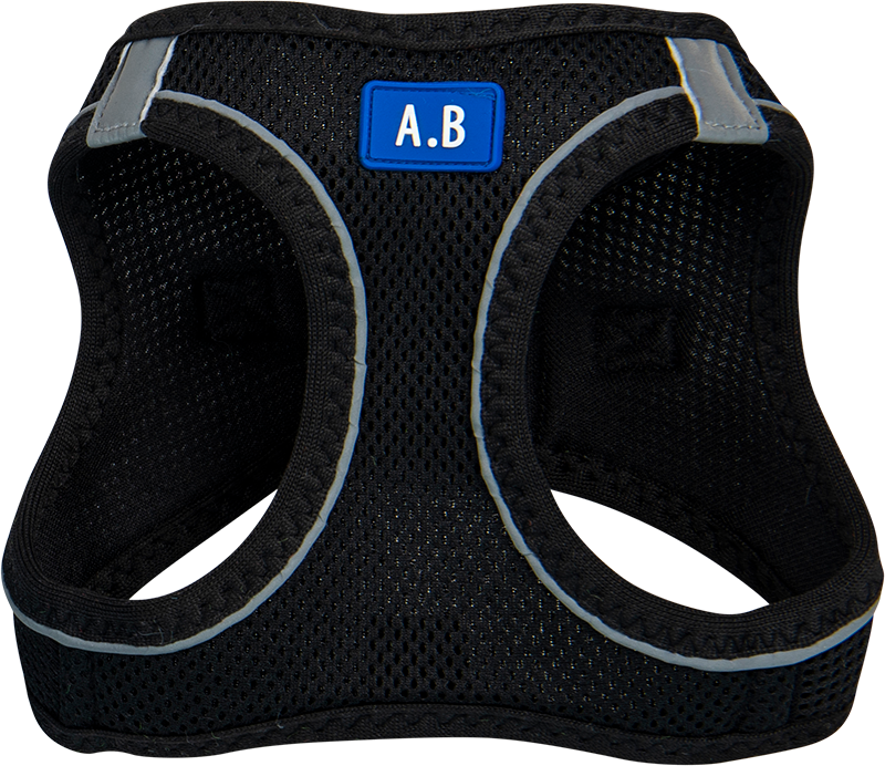 AB  Air-Mesh Komfort Geschirr Schwarz-XXXS 1,5-3kg