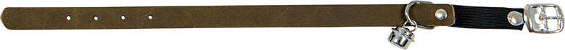 AB COUNTRY LEATHER Kattenhalsband Olijf-14mmx23-26cm