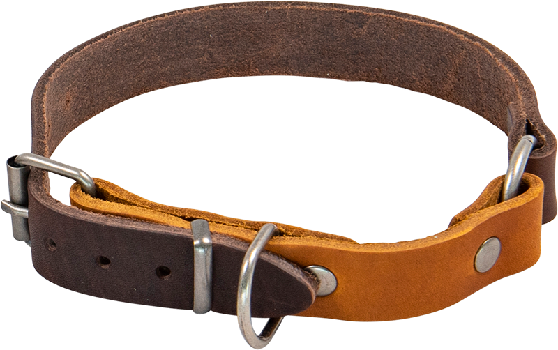 [AB30212] AB COUNTRY LEATHER Halsband Braun/Cognac-22mmx38-44cm