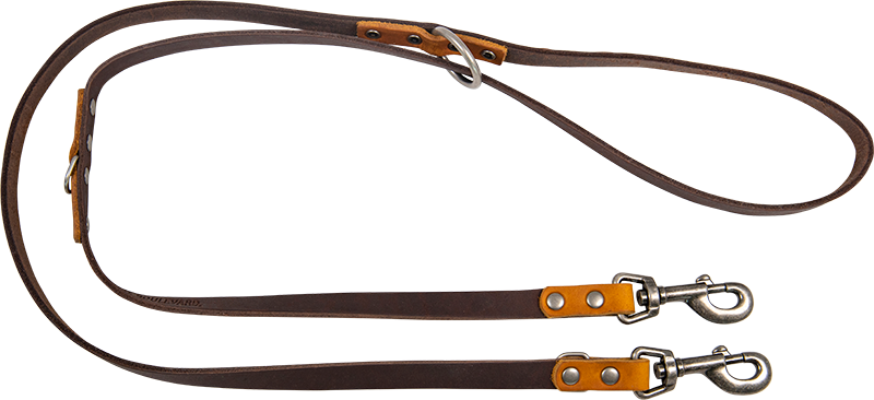 AB COUNTRY LEATHER Laisse Multi Brun/Cognac-16mmx200cm