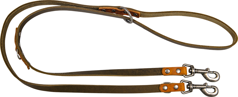 [AB30230] AB COUNTRY LEATHER Laisse Multi Olive/Cognac-16mmx200cm