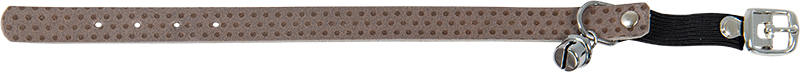 [AB30617] AB WAXED LEATHER DOTS Collier de Chat Gris-14mmx23-26cm