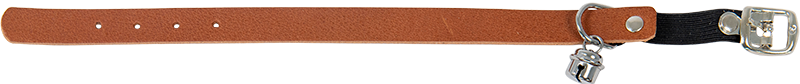 AB WAXED LEATHER Collier de Chat Cognac-14mmx23-26cm