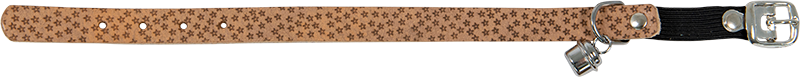 [AB30630] AB WAXED LEATHER STARS Katzenhalsband Natürlich-14mmx23-26cm