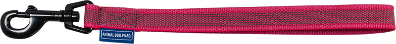 AB GRIP Laisse Courte/Ceinture de Sécurité Fuchsia-20mmx35cm