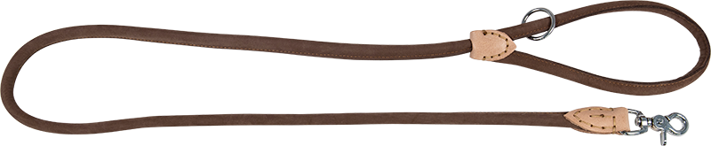 [AB31116] AB NUBUCK LEATHER Laisse ronde Brun-10mmx130cm