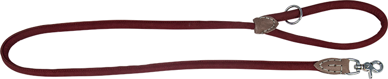AB NUBUCK LEATHER Runde Leine Bordeaux-10mmx180cm
