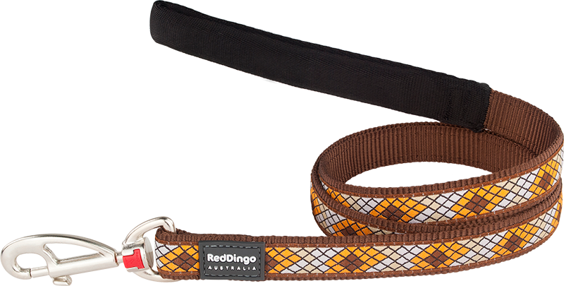 RD Leash Monty Brown-L 25mmx1,2m