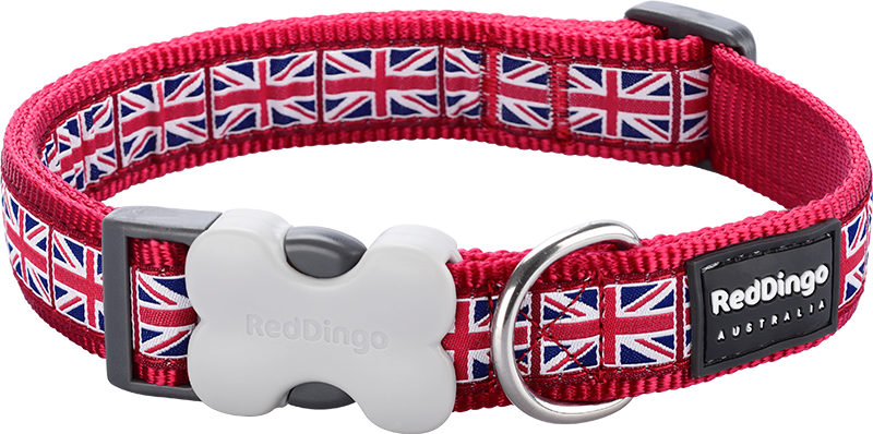 RD Collar Union Jack Flag Red-S 15mmx24-36cm
