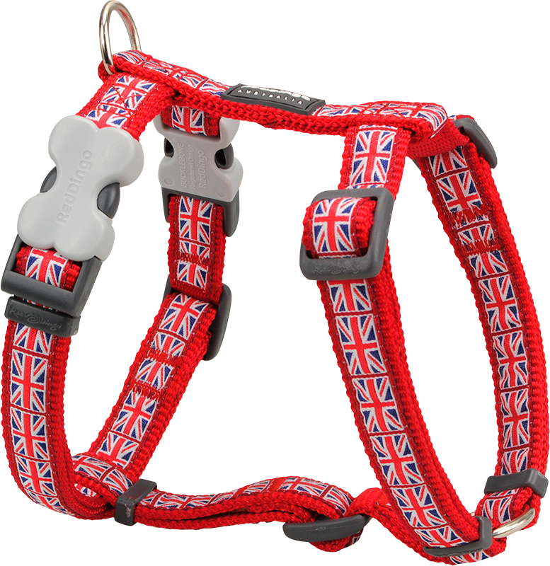 [DH-UK-RE-12] RD Harness Union Jack Flag Red-XS 12mm