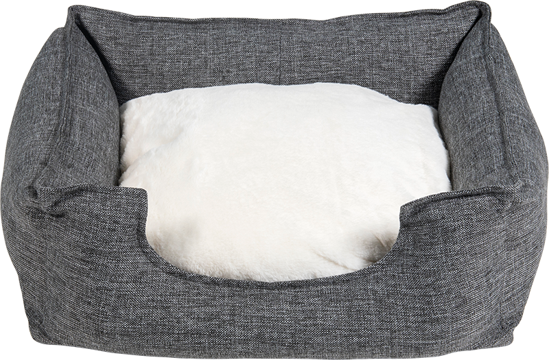 AB  Sofa with Removable Cushion Grey/White-M 70x60x23cm