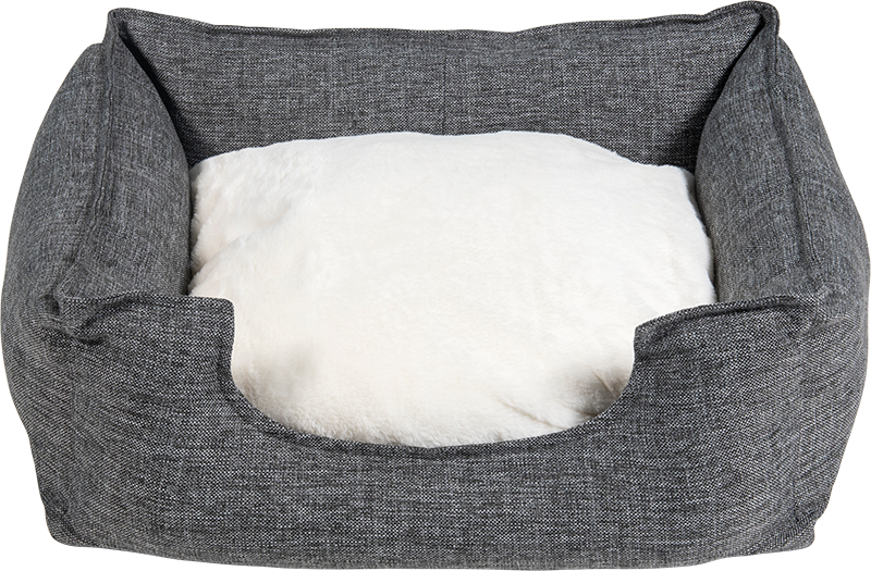 AB  Sofa mit Abnehmbarem Kissen Grau/Weiss-L 95x75x28cm