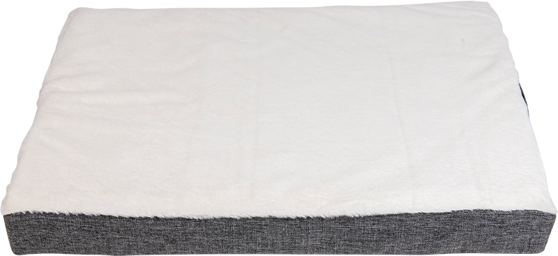 AB  Orthopädisches Hundebett mit Wasserdichtem Futter Grau/Weiss-M 75x60x10cm