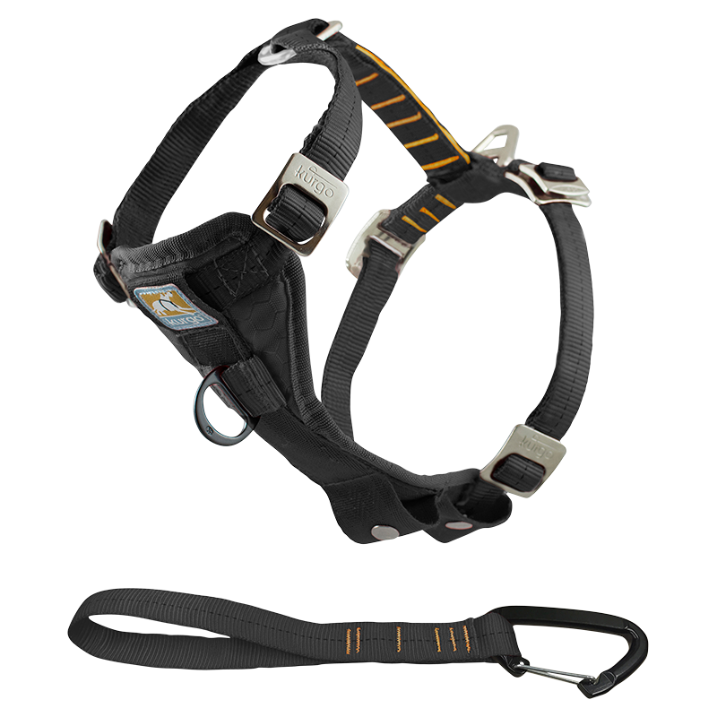 KURGO Tru-Fit Car Harness with safety belt Black-XS 2-5kg