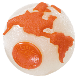 PD ORBEE-TUFF Boule planète Blanc lum/Orange-L Ø10cm