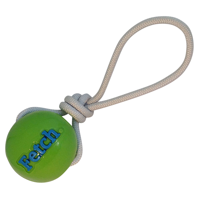 PD ORBEE-TUFF Fetch Bal met koord Groen- Ø7,5cm