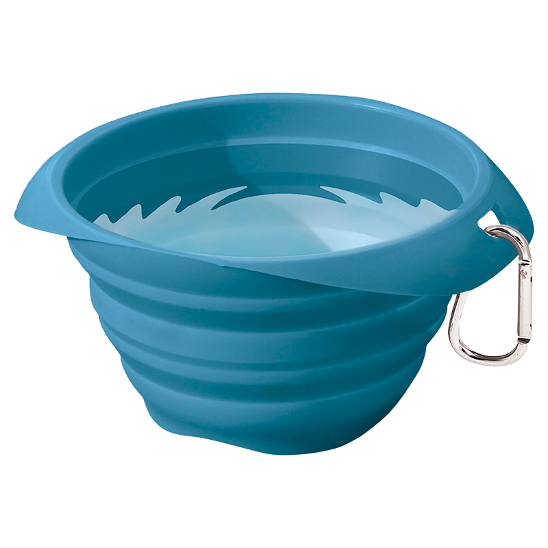 KURGO Collaps-A-Bowl inklapbare Drinkbak Blauw-Ø9cmx2-15cm